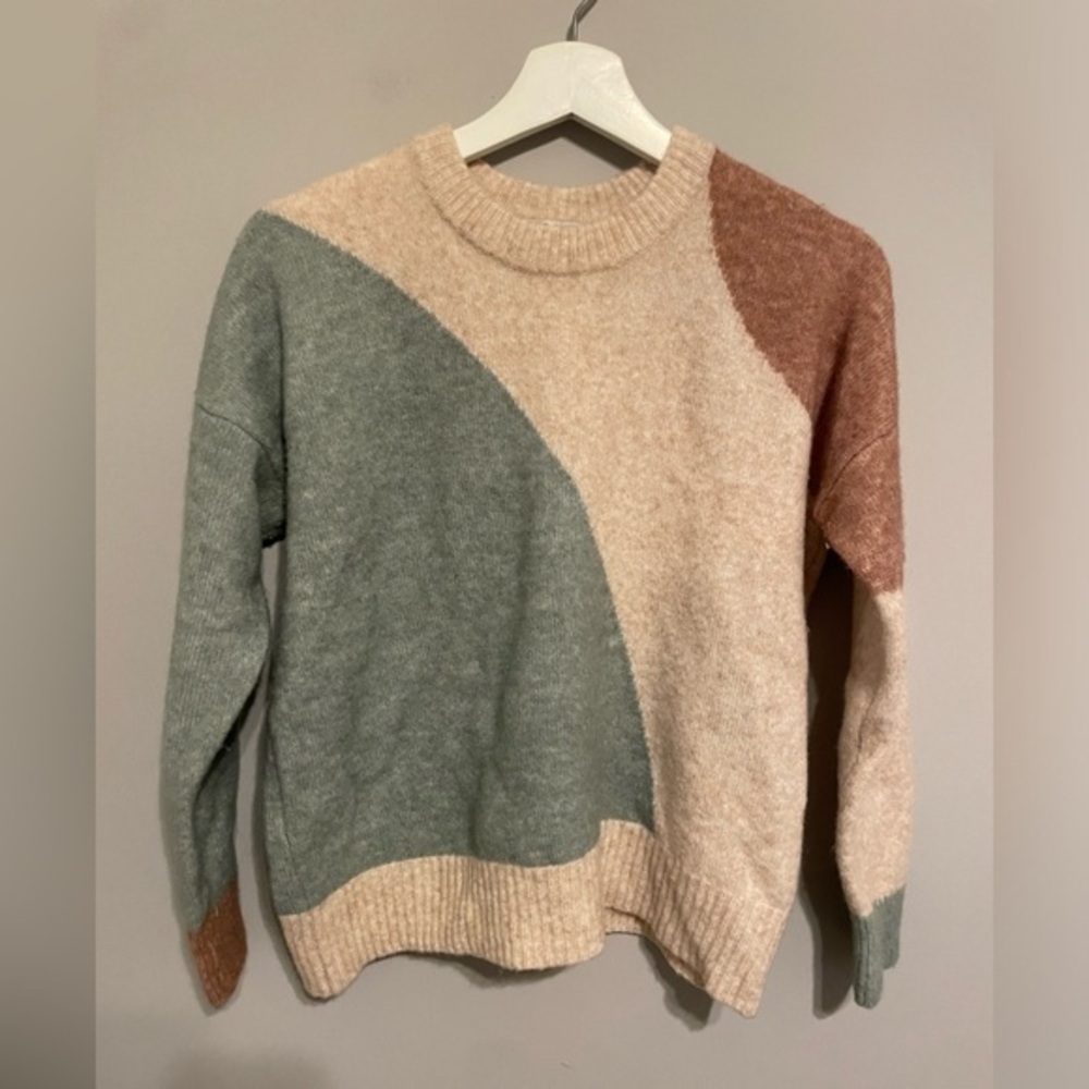 Madewell‎ Cedarbrook Pullover Sweater in Colorblock xxs wool blend - Picture 2 of 10